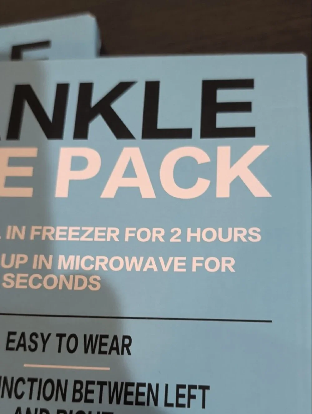2x Ankle Ice Pack Sleeves - Black
